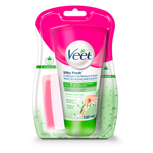 Veet Silky Fresh In Shower Hair Removal Cream Dry Skin With Shea