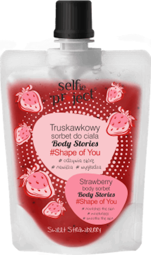 Selfie Project Body Stories Balsam do ciała truskawkowy Shape of