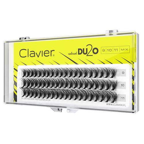 Clavier, Natural DU2O Double Volume, Kępki rzęs mix  9-10-11 mm