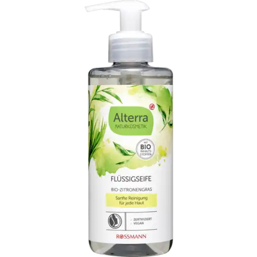 Alterra, Flüssigseife Bio-Zitronengras (Kremowe mydło w płynie `Bio-trawa cytrynowa`)