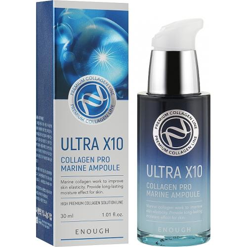 Enough, Ultra X10, Collagen Pro Marine Ampoule (Serum do twarzy z kolagenem)