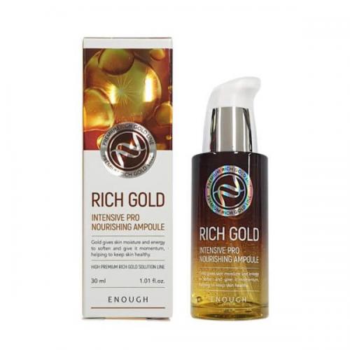 Enough, Rich Gold Intensive Pro Nourishing Ampoule (Regenerujące serum do twarzy ze złotem)