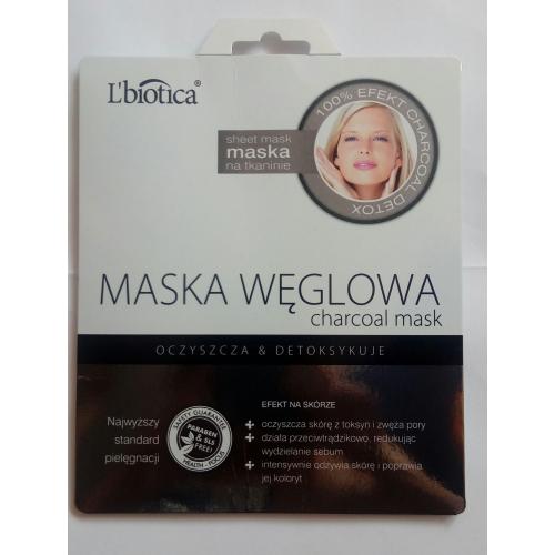 L'biotica Charcoal Mask (Maska węglowa w postaci nasączonej tkaniny) - opinie | zdjęcie do recenzji od malutka20123