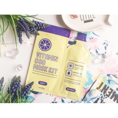A'pieu Vitamin C80 Mask Kit (Rozjaśniająca maska w płachcie z witaminą C) - opinie | zdjęcie do recenzji od joasia1017