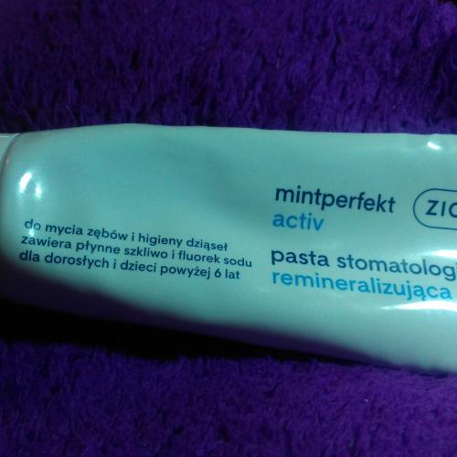 Ziaja Mintperfekt Activ, Pasta stomatologiczna remineralizująca - opinie | zdjęcie do recenzji od SzKasiula