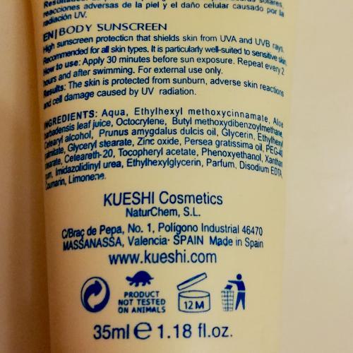 Kueshi Locion Solar, Sunscreen Moisturizer  SPF50 (Krem do opalania) - opinie | zdjęcie do recenzji od Hotaru90