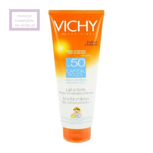 Vichy Capital Soleil, Lait Doucer Enfant SPF 50+ Intolerantes Solaires (Delikatne mleczko ochronne dla dzieci do skóry wrażliwej) - opinie | zdjęcie do recenzji od Ajiv - 1