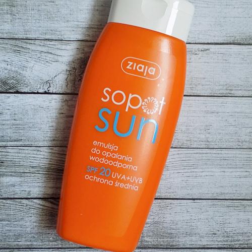 Ziaja Sopot Sun, Emulsja do opalania wodoodporna SPF 20 - średnia ochrona - opinie | zdjęcie do recenzji od ksanaru