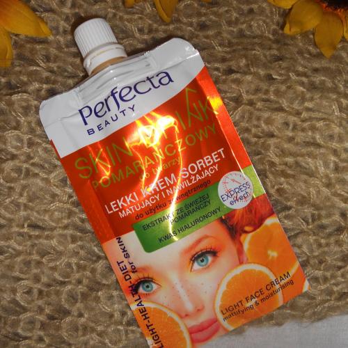 Perfecta Skin Drink, Pomarańczowy lekki krem - sorbet nawilżająco - matujący - opinie | zdjęcie do recenzji od AnaisRoue