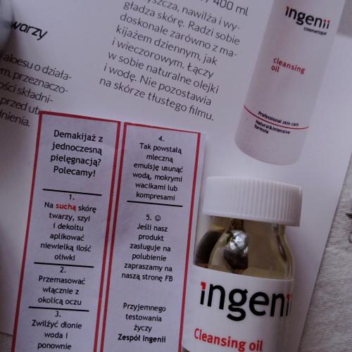 Ingenii Professional, Cleansing Oil (Oliwka hydrofilna do oczyszczania skóry twarzy, szyi i dekoltu) - opinie | zdjęcie do recenzji od misscherry - 2