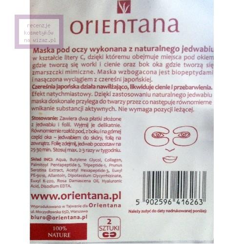 Orientana Maska z naturalnego jedwabiu pod oczy `Czereśnia japońska` - opinie | zdjęcie do recenzji od Odylena - 2