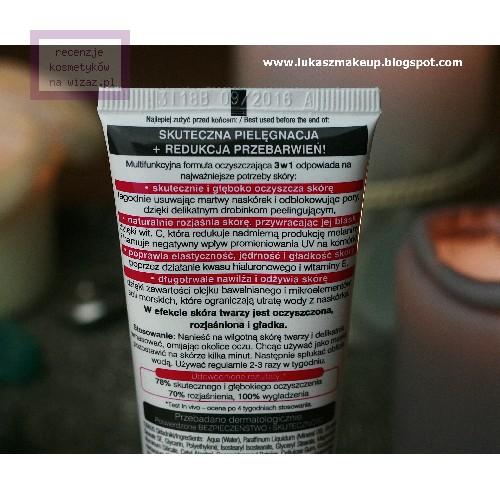 Lirene Dermoprogram Wybielanie, Oczyszczanie 3 w 1: żel myjący +  peeling + maska - opinie | zdjęcie do recenzji od lukaszmakeup - 3