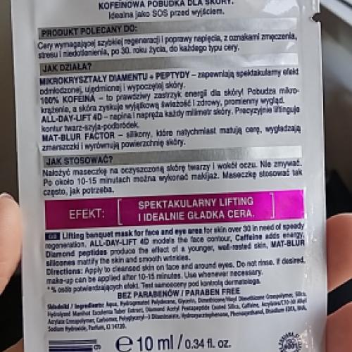 Perfecta Express Mask, 4D Oval Lifting (Bankietowa maseczka "wow!" efekt) - opinie | zdjęcie do recenzji od MonikaNovakova - 2
