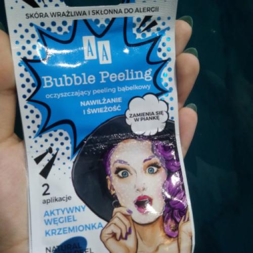 AA Bubble Peeling, Oczyszczający peeling bąbelkowy `Nawilżenie i świeżość- aktywny węgiel i krzemionka` - opinie | zdjęcie do recenzji od Martuszkat