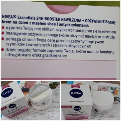 Nivea Essentials, Bogaty krem na dzień do cery suchej i wrażliwej `24H Booster nawilżenia + odżywienie` - opinie | zdjęcie do recenzji od Judyta828