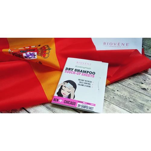 Biovene Barcelona #LookingFresh Dry Shampoo Touch-up Sheets (Suchy szampon w papierku) - opinie | zdjęcie do recenzji od Panna_Cocolina - 1