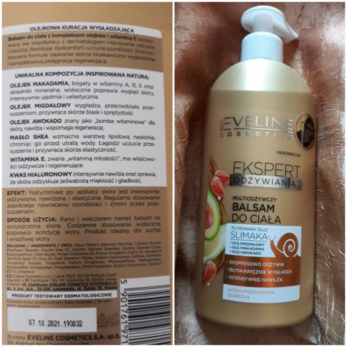 Eveline Cosmetics Ekspert Odżywiania, Multiodżywczy balsam do ciała `Olejkowa kuracja wygładzająca` - opinie | zdjęcie do recenzji od Judyta828