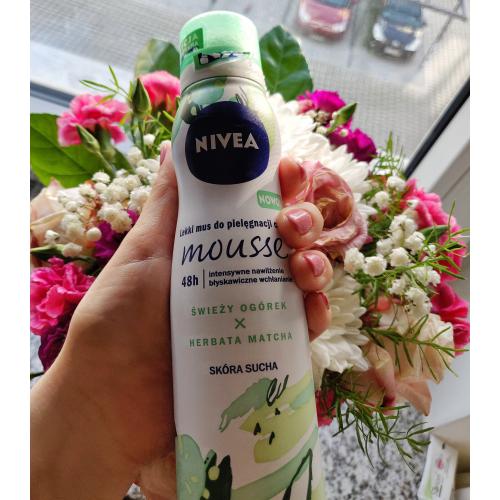 Nivea Mousse, Świeży Ogórek i Herbata Matcha, Lekki mus do pielęgnacji ciała do skóry suchej - opinie | zdjęcie do recenzji od 50038c1e6aacad0a58067bde90de44963df5f7cb_606f8b28e7b56 - 1