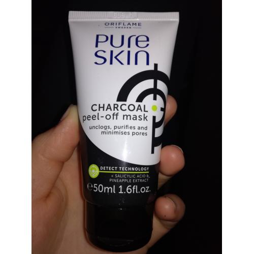 Oriflame Pure Skin, Charcoal Peel-off Mask (Maseczka z węglem aktywnym) - opinie | zdjęcie do recenzji od anka3151 - 1
