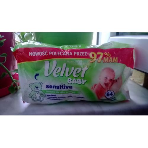 Velvet Baby Sensitive, Chusteczki nawilżane dla dzieci i niemowląt - opinie | zdjęcie do recenzji od mazia135 - 4