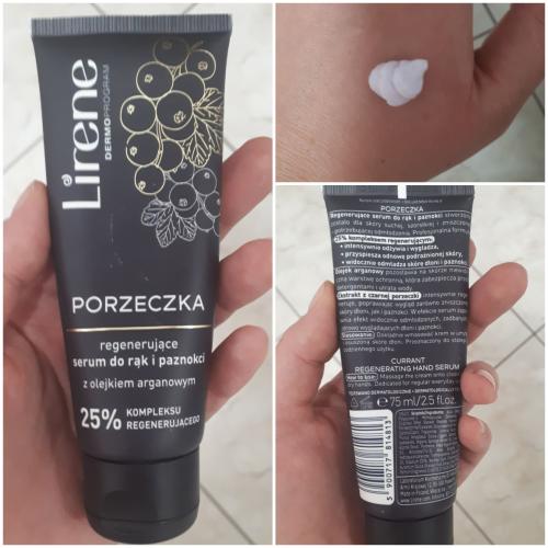 Lirene Dermoprogram Regenerujące serum do rąk i paznokci z olejkiem arganowym `Porzeczka` - opinie | zdjęcie do recenzji od topxgirl