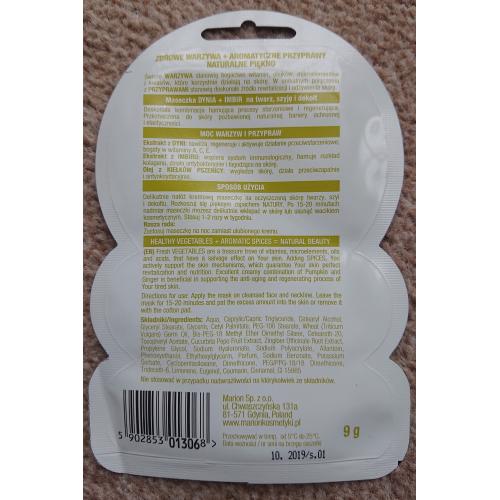 Marion Fit & Fresh, Pumpkin & Ginger Face Mask (Maseczka do twarzy 'Dynia + Imbir') - opinie | zdjęcie do recenzji od Adashi - 3