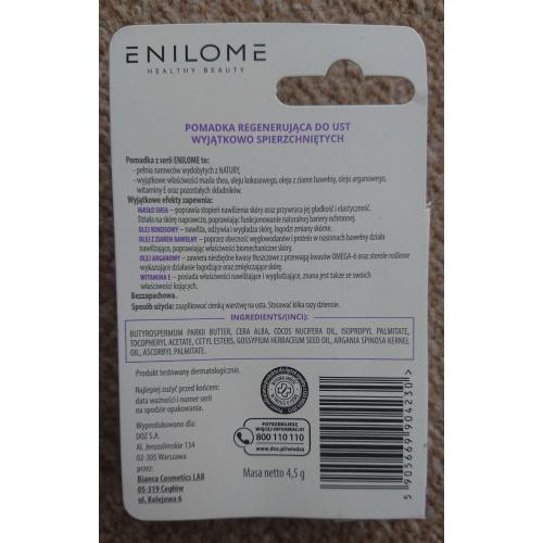 Enilome Healthy Beauty Dermonutrivum, Pomadka regenerująca do ust - opinie | zdjęcie do recenzji od Adashi - 4