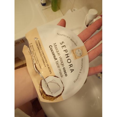 Sephora Collection, Coconut Face Mask (Maseczka z tkaniny do twarzy odżywcza i kojąca) - opinie | zdjęcie do recenzji od Snookerowesny