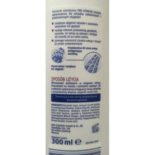 Cien Pro Vitamin, Szampon do włosów `Większa objętość` - opinie | zdjęcie do recenzji od niebieskajagoda
