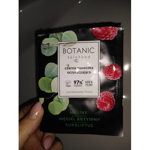 Botanic Skin Food Czarna maseczka oczyszczająca `Maliny, węgiel aktywny i eukaliptus` - opinie | zdjęcie do recenzji od Amina55