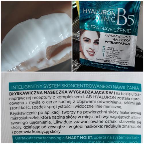 Eveline Cosmetics Hyaluron Expert, Ultra-nawilżenie, Błyskawiczna maseczka wygładzająca 3 w 1 - opinie | zdjęcie do recenzji od Judyta828