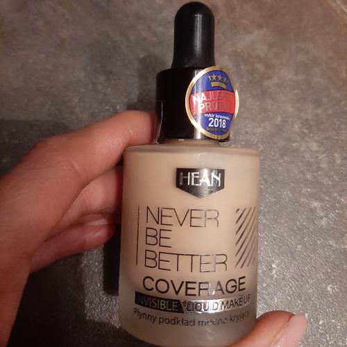 Hean Never Be Better Coverage, Invisivble Liquid Make-up (Płynny podkład mocno kryjący) - opinie | zdjęcie do recenzji od Kindzio88