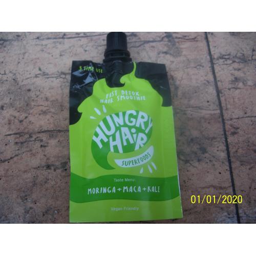 Hungry Hair Superfoods, Fast Detox Hair Smoothie Moringa + Maca + Kale (Smoothie- maska do włosów `Wyciąg z Moringi, esencja z Maca`) - opinie | zdjęcie do recenzji od Smerfeta83