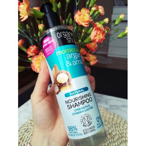 Organic Shop Moroccan Argan & Amla, Nourishing Shampoo (Odżywczy szampon do włosów) - opinie | zdjęcie do recenzji od Justa773
