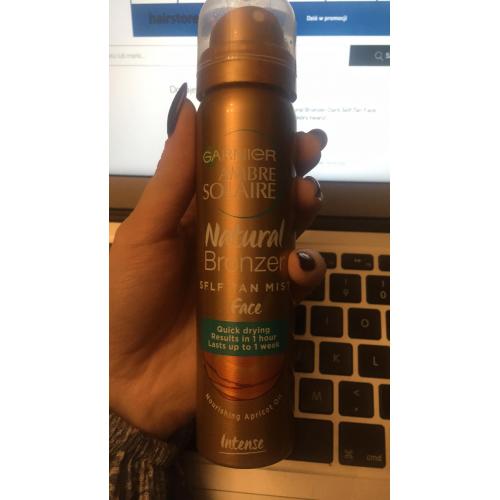 Garnier Ambre Solaire, Natural Bronzer Dark Self Tan Face Mist (Opalająca mgiełka do skóry twarzy) - opinie | zdjęcie do recenzji od Aniel_lka