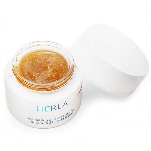 Herla Gold Supreme, 24k Gold Super Rejuvenating with Pure Gold Flakes (Odmładzająca maska do twarzy z płatkami złota) - opinie | zdjęcie do recenzji od Noor