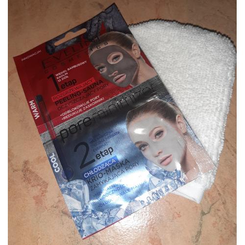 Eveline Cosmetics # Clean Your Skin, Rozgrzewający peeling - sauna  i chłodząca krio - maska do twarzy - opinie | zdjęcie do recenzji od beautyAleks