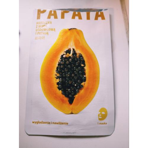 CNF Cosmetics Papaya with Iceland Glacial Water Mask Sheet (Wygładzająca maseczka `Woda lodowcowa z papają`) - opinie | zdjęcie do recenzji od Ania9494