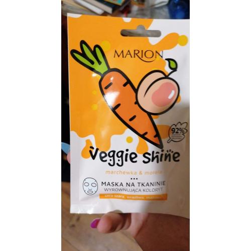 Marion Veggie Shine, Maska na tkaninie wyrównująca koloryt `Marchewka i morela` - opinie | zdjęcie do recenzji od 20natalia00