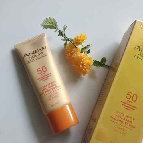 Avon Anew, Solar Advance, Ultra Matte Anti -Aging Sun Protection SPF 50 (Odmładzający ochronny krem do twarzy SPF 50) - opinie | zdjęcie do recenzji od muszka11