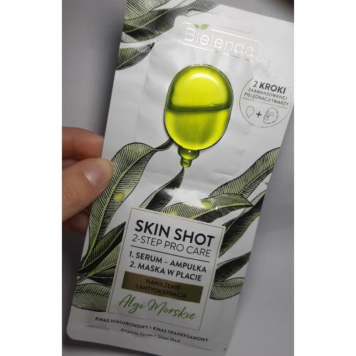 Bielenda Skin Shot 2 Step Pro Care,  Maska w płacie + ampułka `Algi morskie nawilżenie i antyoksydacja` - opinie | zdjęcie do recenzji od MalaGosia88 - 3