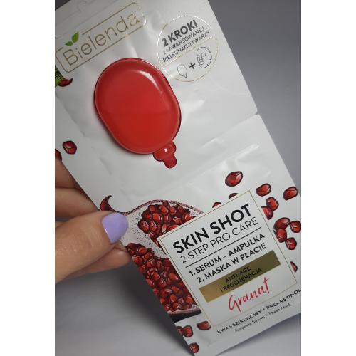 Bielenda Skin Shot 2 Step Pro Care,  Maska w płacie + ampułka `Granat anti-age i regeneracja` - opinie | zdjęcie do recenzji od MalaGosia88 - 3