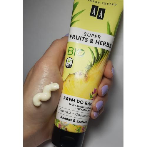 AA Super Fruits & Herbs, Krem do rąk `Ananas i szałwia hiszpańska` - opinie | zdjęcie do recenzji od MalaGosia88 - 2