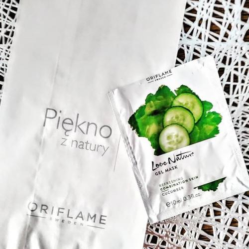 Oriflame Love Nature, Gel Mask Cucumber (Odświeżająca maseczka z ogórkiem) - opinie | zdjęcie do recenzji od Biomedka