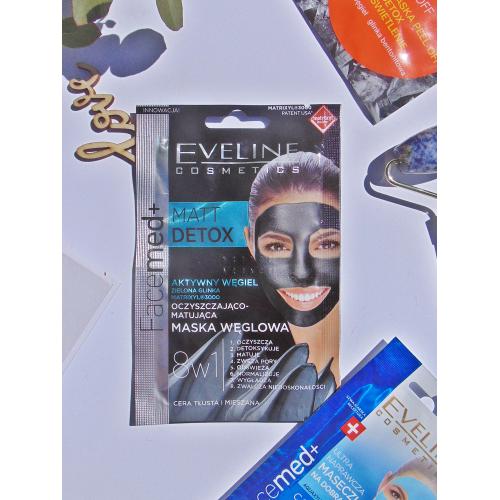 Eveline Cosmetics Facemed +, Matt Detox, Oczyszczająco-matująca maska węglowa 8 w 1 - opinie | zdjęcie do recenzji od Mysiakowa