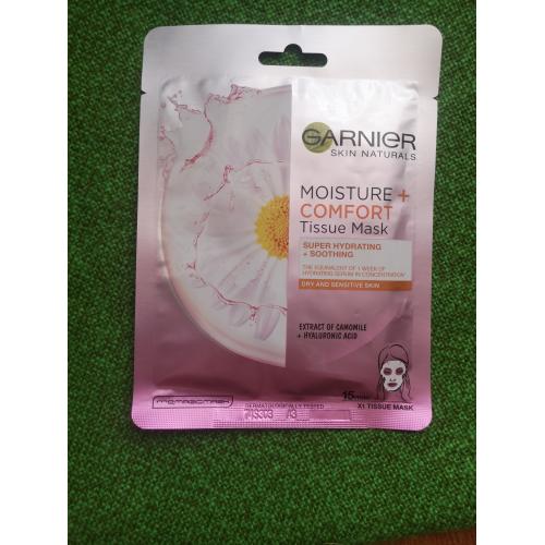 Garnier Moisture+ Comfort, Maska kompres 'Nawilżenie i Ukojenie' do skóry suchej i wrażliwej - opinie | zdjęcie do recenzji od ReescueeMee