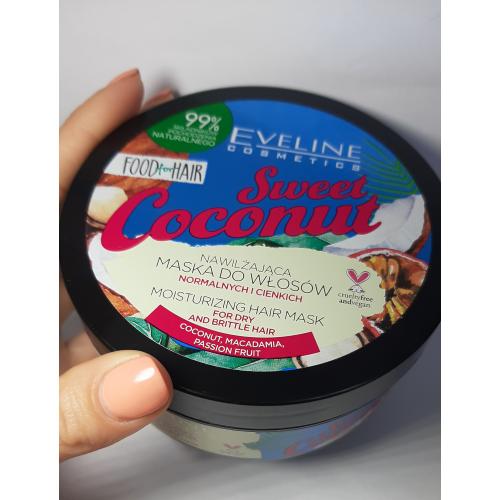Eveline Cosmetics Food for Hair Sweet Coconut, Nawilżająca maska do włosów - opinie | zdjęcie do recenzji od MalaGosia88 - 4
