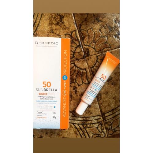 Dermedic Sunbrella, Ultralekki ochronny krem koloryzujący SPF 50 - opinie | zdjęcie do recenzji od Aniel_lka