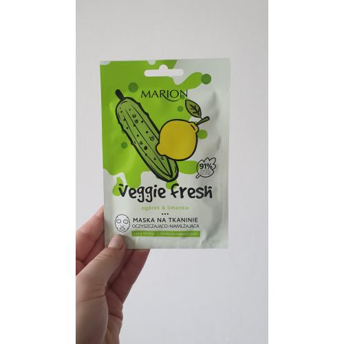 Marion Veggie Fresh, Maska oczyszczająco-nawilżająca na tkaninie `Ogórek i limonka` - opinie | zdjęcie do recenzji od taktojamarta - 2