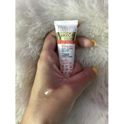 Eveline Cosmetics Juicy Kisses Exotic Mango Lip Balm (Multi regenerujący balsam do ust z masłem z owoców mango) - opinie | zdjęcie do recenzji od brzozowskaaa